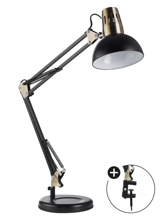 Lámpara de sobremesa MDC Artic negro dorado 20W 577939101