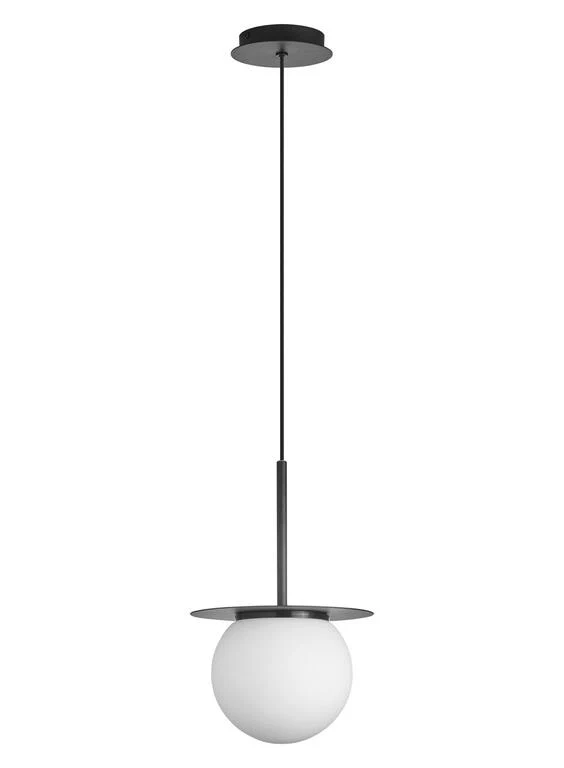 Lámpara colgante MDC Floc E27 negro opal IP44 580679103