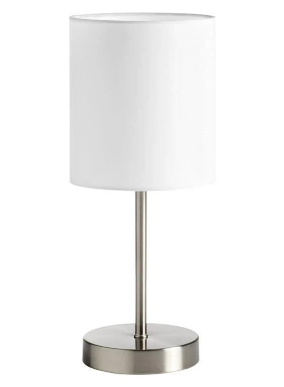 Lámpara de sobremesa MDC níquel satinado blanco 589213504