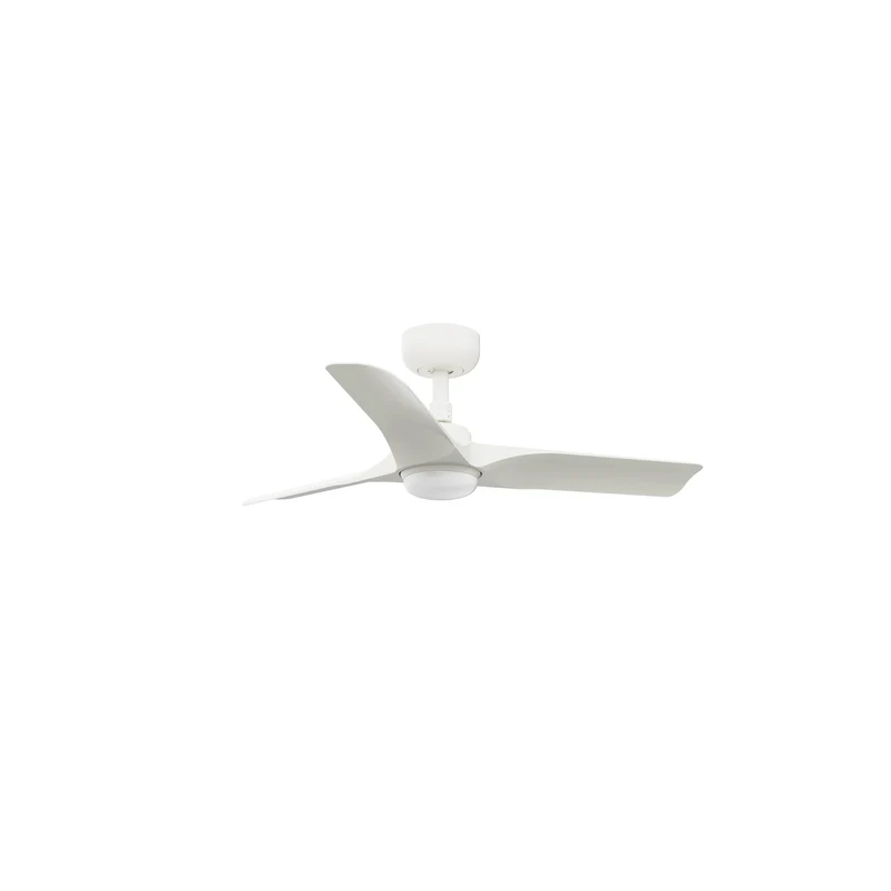 Ventilador de techo con luz Faro Hey motor DC LED blanco mate 2700-6000K CCT Ø90cm 3 palas