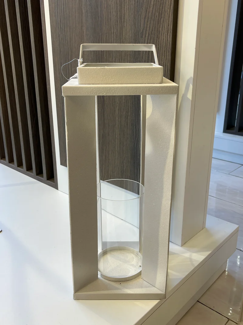 ITEM FAROL METAL/CRISTAL RUGOSO 20X48 /ITE216290