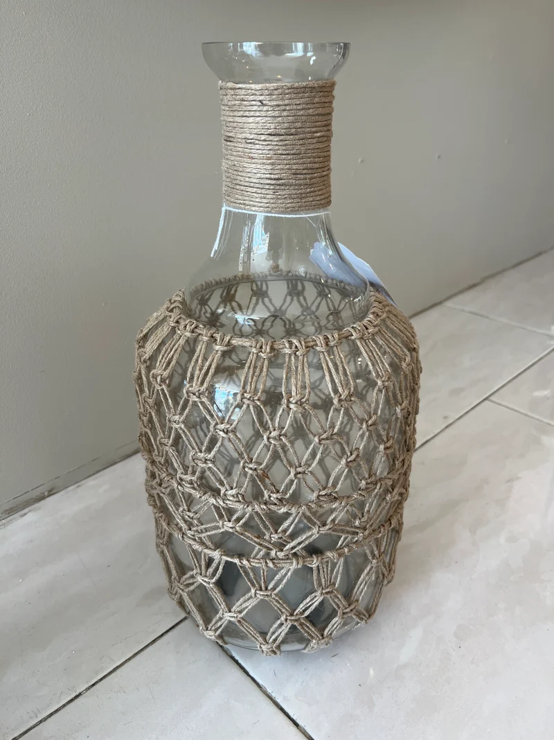 Camacho JARRON BOTELLA CRIST/CUERDA 38cm /CAM16620