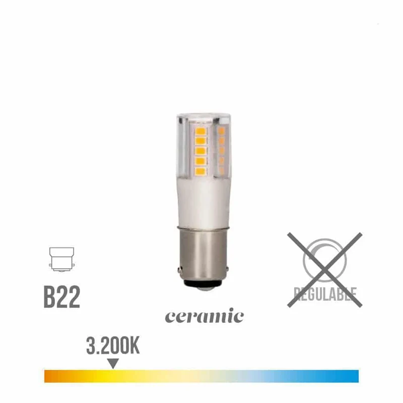 Elektro3 BOMBILLA BAYONETA LED 5.5W 3200K 230V 650LUMENS BASE CERAMICA ELEK98935