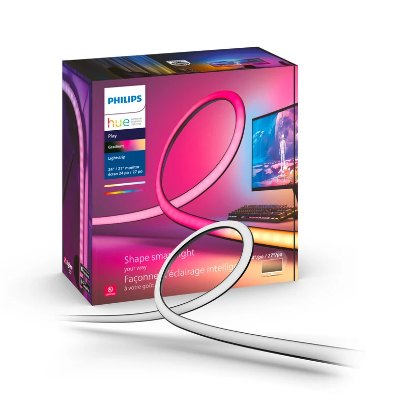 Philips Hue White and Color Ambiance Tira LED Play Gradient transparente RGBW 18W
