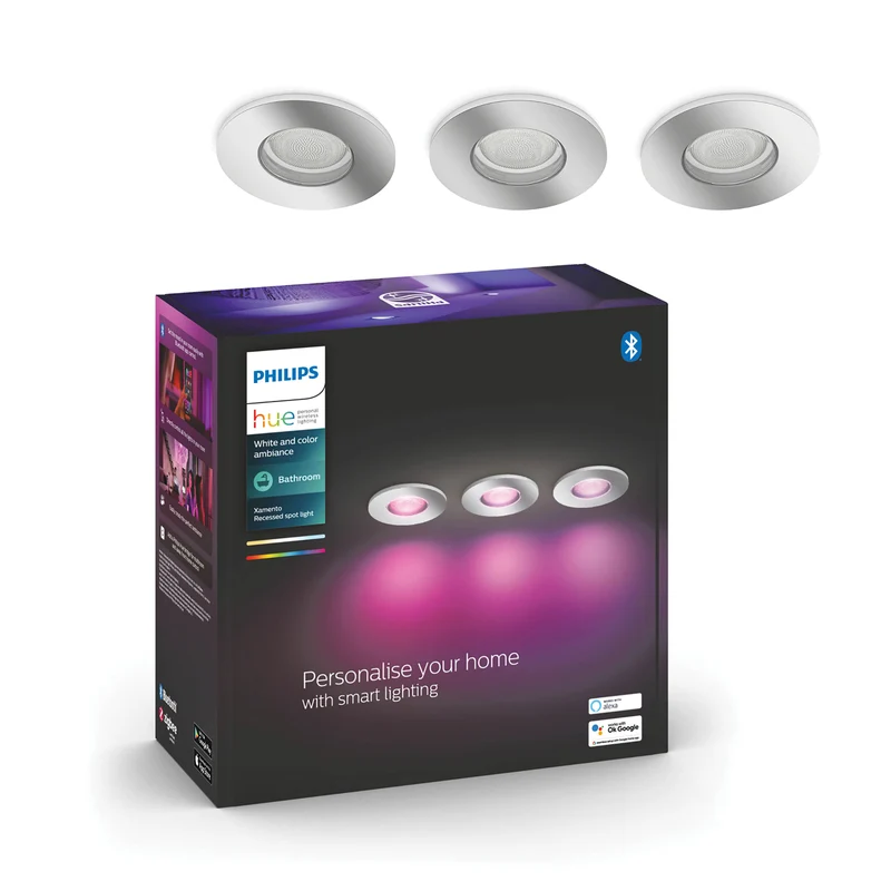Philips Hue White and Color Ambiance Foco Xamento cromo RGBW 4,2W IP44 (3 uds) 87201