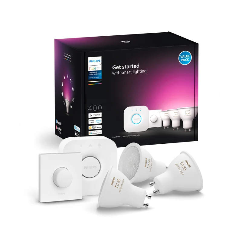 Philips Hue White and Color Ambiance Kit de inicio blanco RGBW 4,2W 400lm (5 uds) 87201