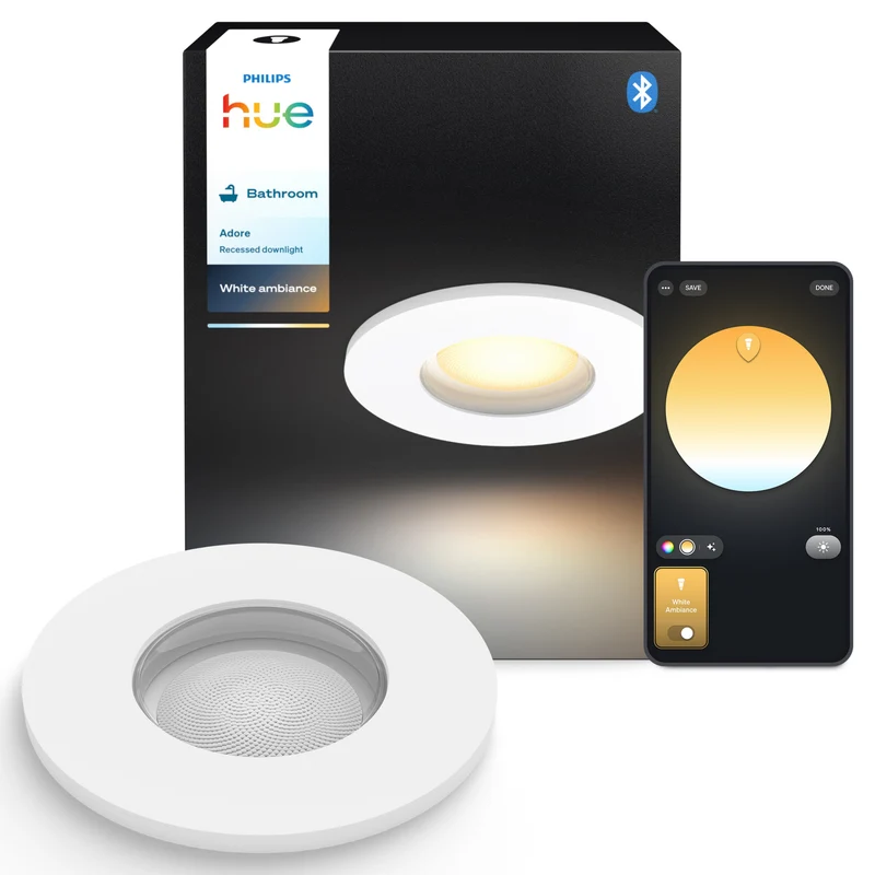 Philips Hue Empotrable Adore blanco White Ambiance 4,2W IP44 400lm 87211