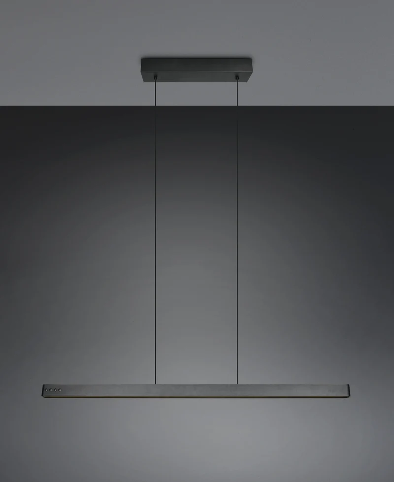 Lámpara colgante Trio Donegal negro mate 150x180cm 2700-6500K regulable 30W 333310232