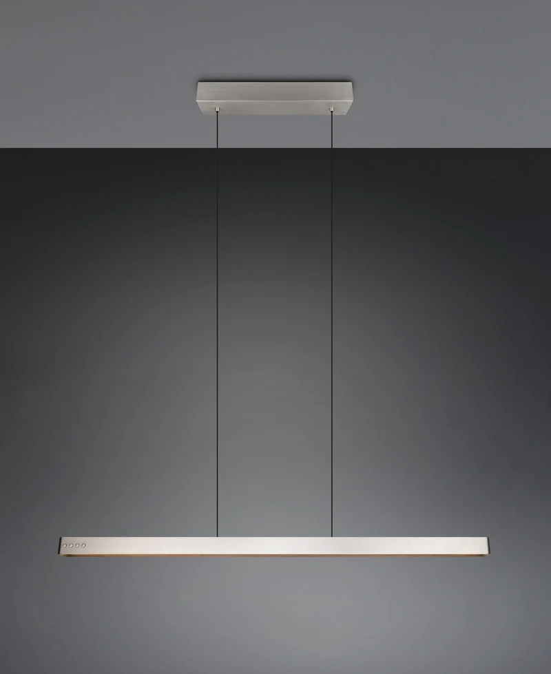 Lámpara colgante Trio Donegal níquel mate 150x180cm 2700-6500K regulable 30W 333310207