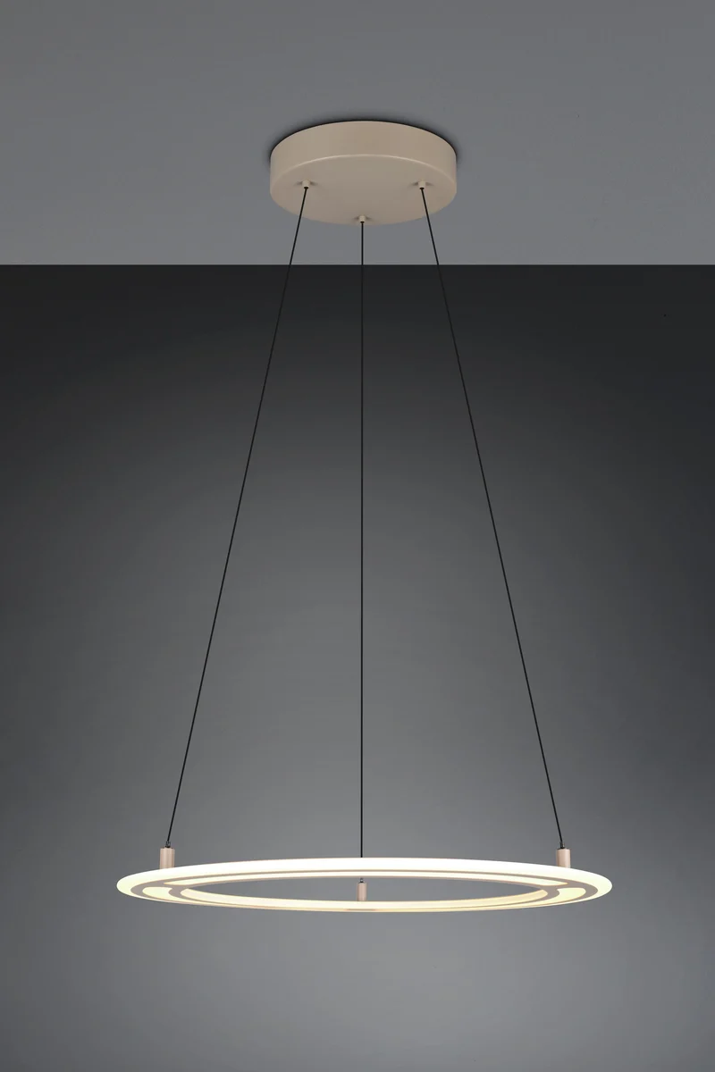 Lámpara colgante Trio Cromer antracita Ø72,5cm 2700-6500K regulable 21W 332910143