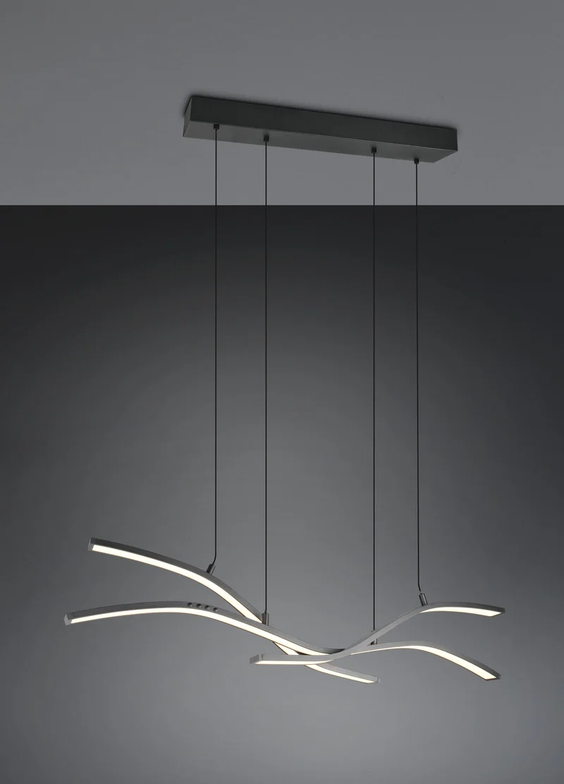 Lámpara colgante Trio Spider negro mate 130x170cm 2700-6500K regulable 50W 332810332