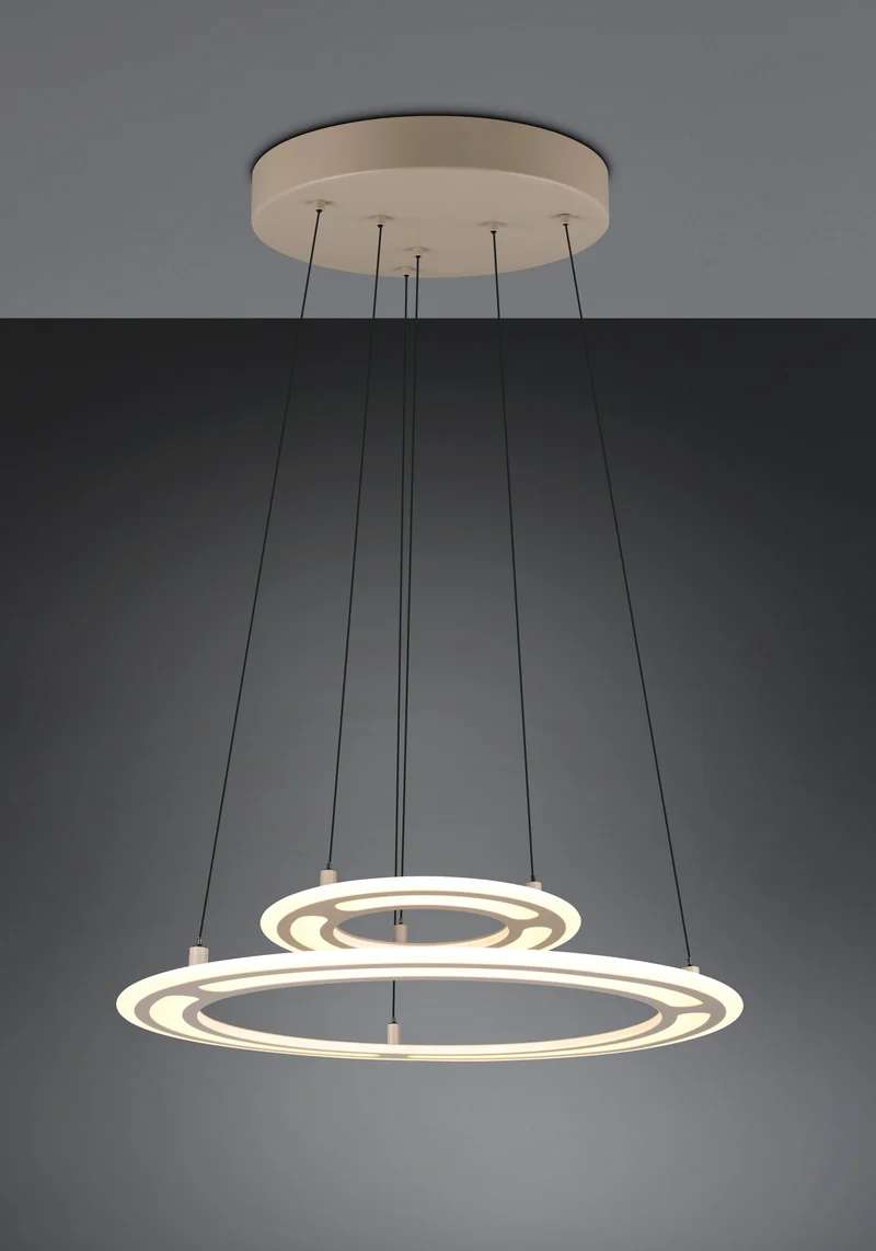 Lámpara colgante Trio Cromer antracita Ø72,5cm 2700-6500K regulable 21W 332910243