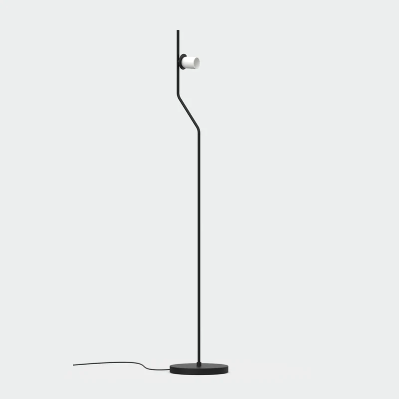 Lámpara de pie salón ACB Maui LED E27 vidrio negro mate sin tulipa 15W H8163082NLSP
