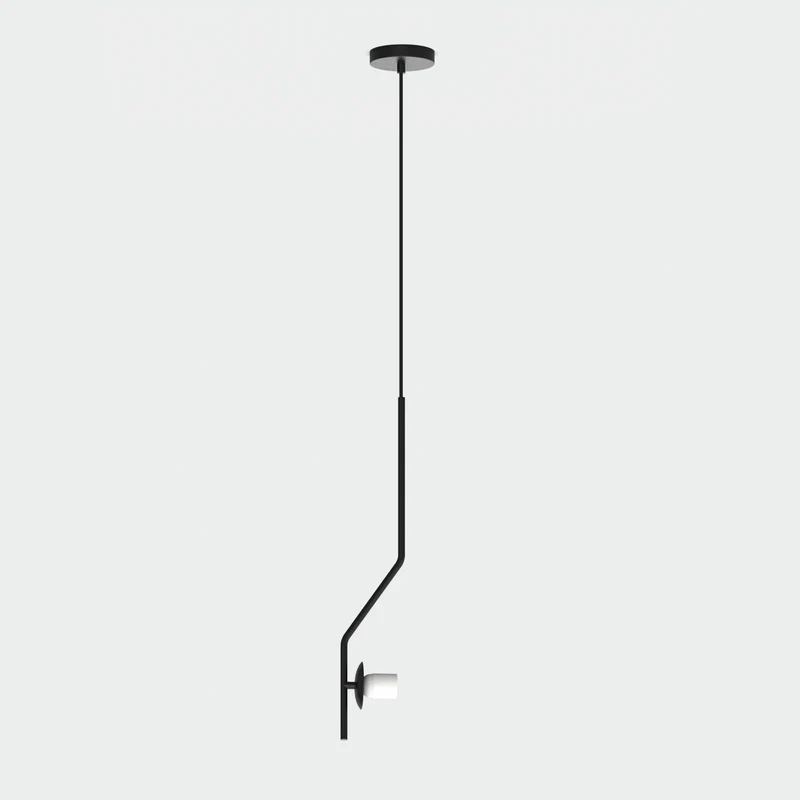 Lámpara de techo colgante ACB Maui LED E27 vidrio negro mate sin tulipa 15W C8163082NLSP
