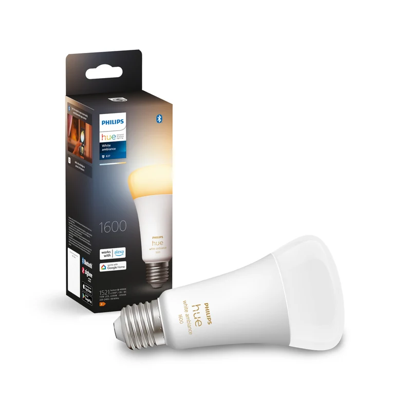 Philips Hue Bombilla White Ambiance E27 15W 1521lm