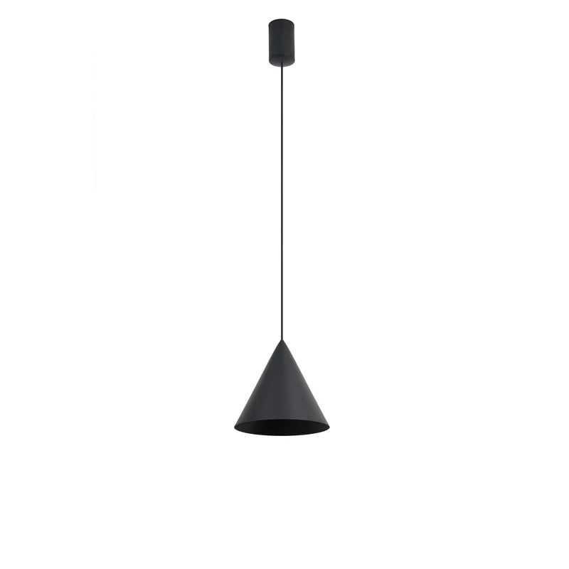 Lámpara de techo colgante Mantra Cono LED aluminio negro 3000K regulable IP20 Ø18cm 9451