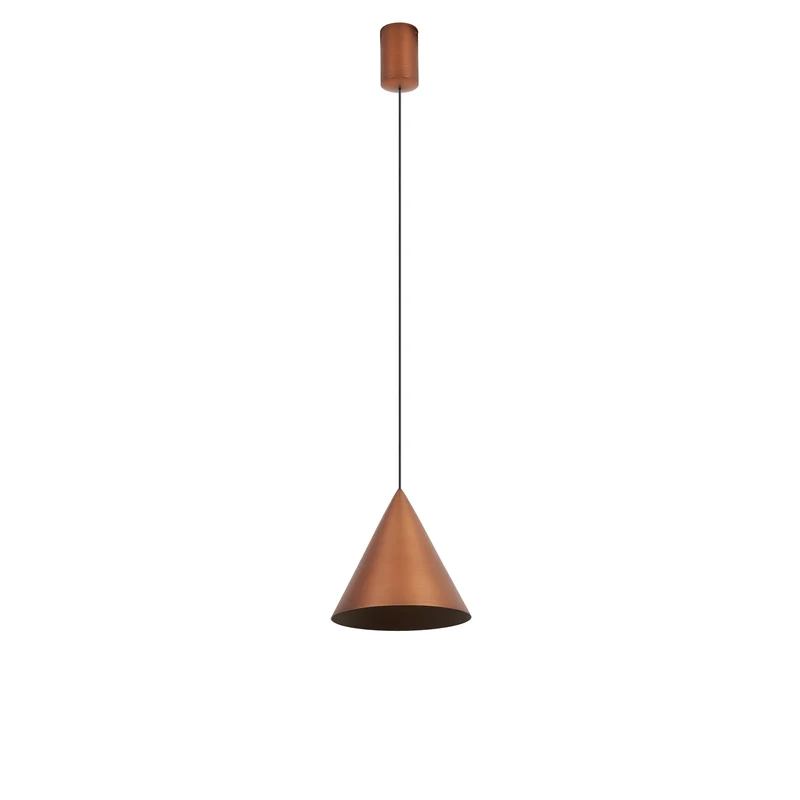 Lámpara de techo colgante Mantra Cono LED aluminio cobre 3000K regulable IP20 Ø18cm 9450