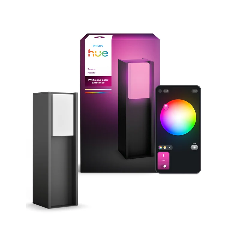 Philips Hue White and Color Ambiance Sobremesa Turaco pedestal grafito RGBW 8721103