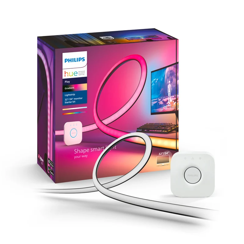 Philips Hue White and Color Ambiance Tira LED Play Gradient transparente RGBW 8719514