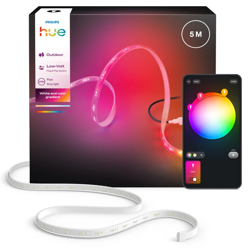 Philips Hue White and Color Ambiance Tira LED flux outdoor ledstrip blanco RGBW 87211