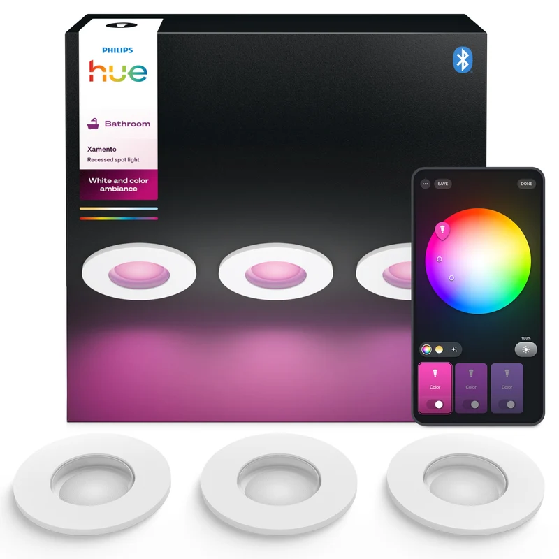 Philips Hue White and Color Ambiance Empotrable Xamento blanco RGBW 4,2W IP44 (3 87211