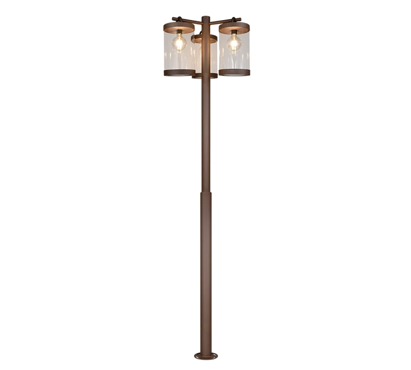 Poste de exterior Trio Sambesi óxido E27 IP44 Ø51cm 240cm 404160324