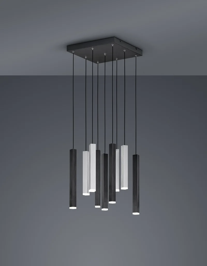 Lámpara colgante Trio Civeto LED negro mate 2000-4000K regulable 35cm 3,5W 373510932