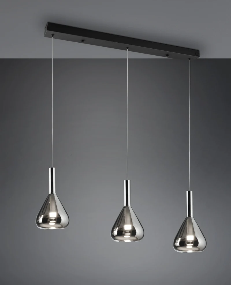 Lámpara colgante Trio Cipera LED negro mate 2000-4000K regulable 100cm 5,6W 345010332