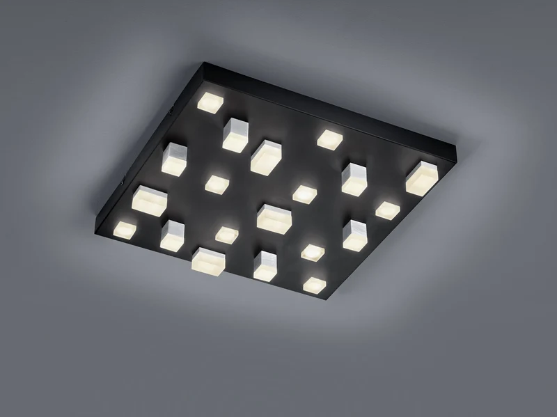 Plafón de techo Trio Civeto LED negro mate 2000 - 4000K 45cm 3W 673512032