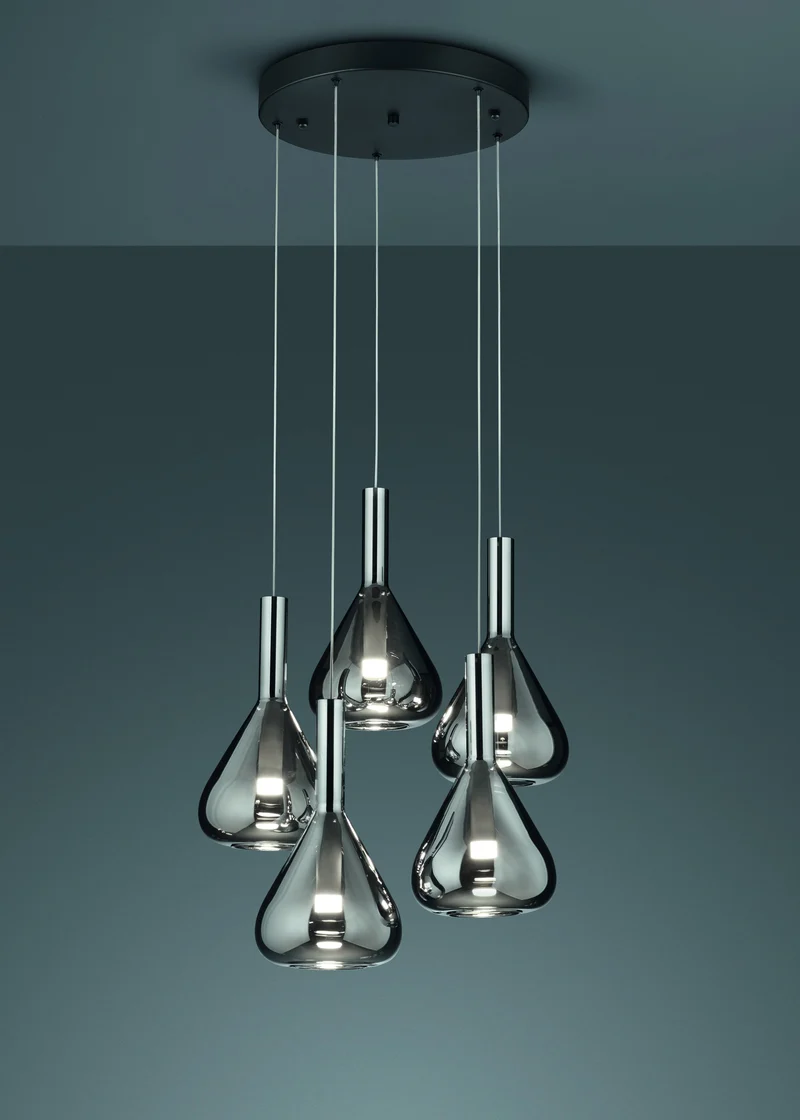 Lámpara colgante Trio Cipera LED negro mate 2000-4000K regulable Ø55cm 5,6W 345030532