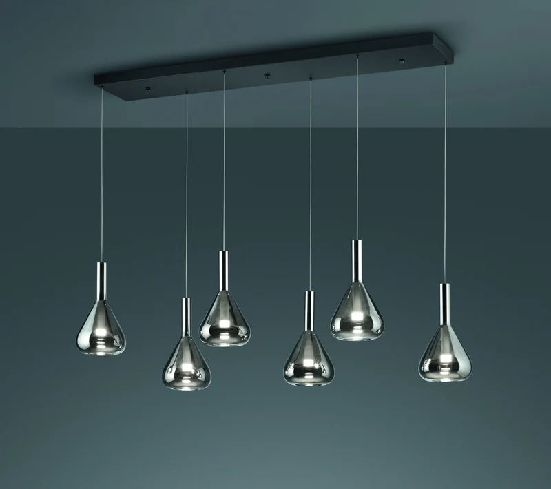 Lámpara colgante Trio Cipera LED negro mate 2000-4000K regulable 155cm 5,6W 345010632 para salón y comedor