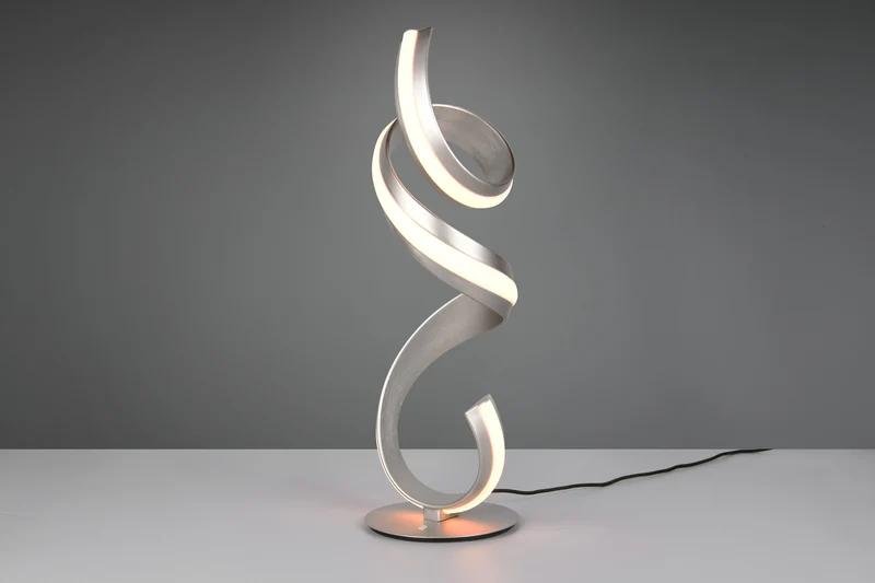 Lámpara de sobremesa Trio Cisenna níquel mate 2000-4000K regulable 20x60cm 20W 536110107