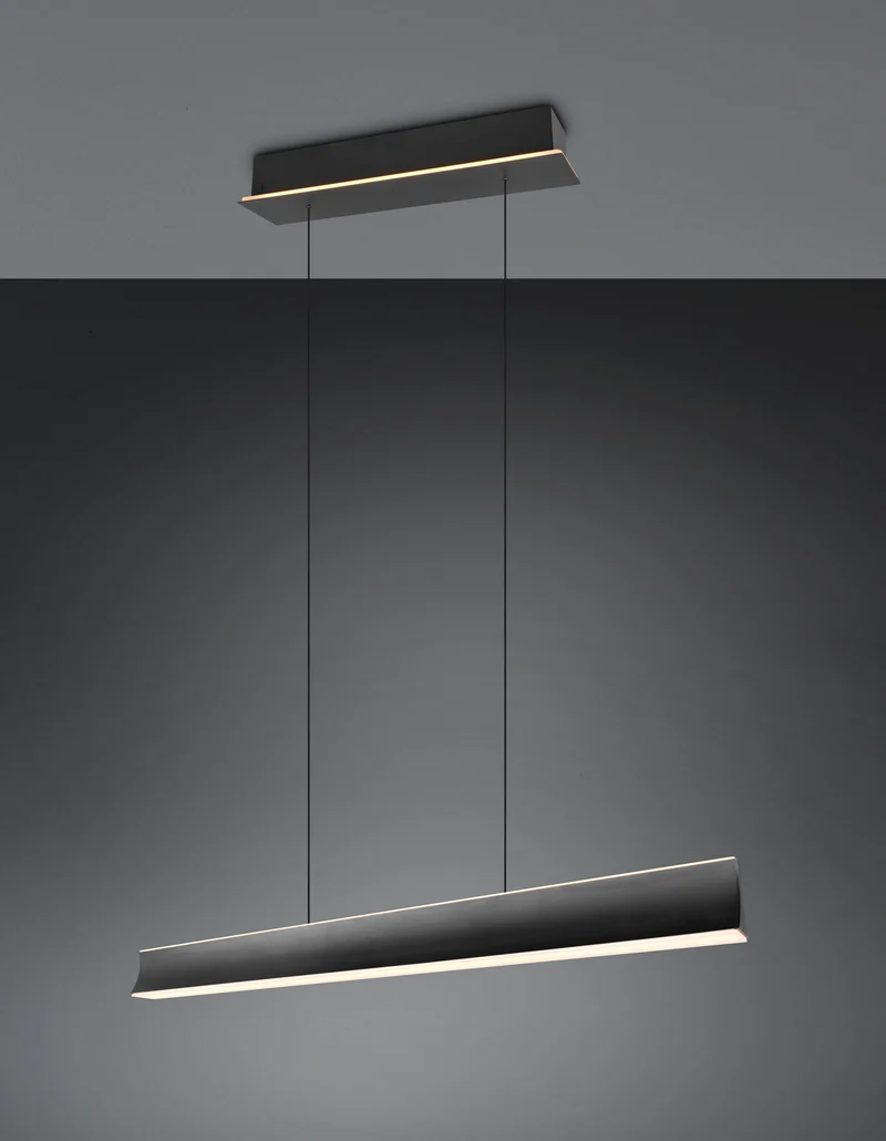 Lámpara colgante Trio Cimolto negro mate 2000-4000K regulable 120x150cm 42W 335710132