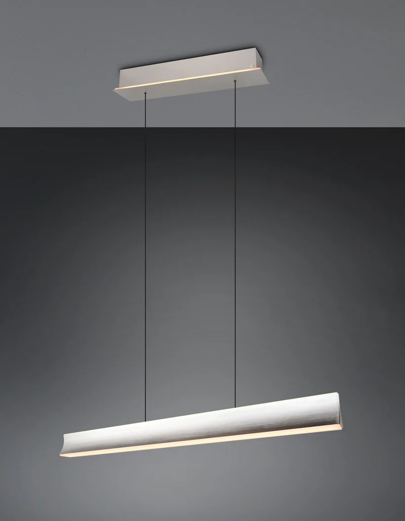 Lámpara colgante Trio Cimolto níquel mate 2000-4000K regulable 120x150cm 42W 335710107