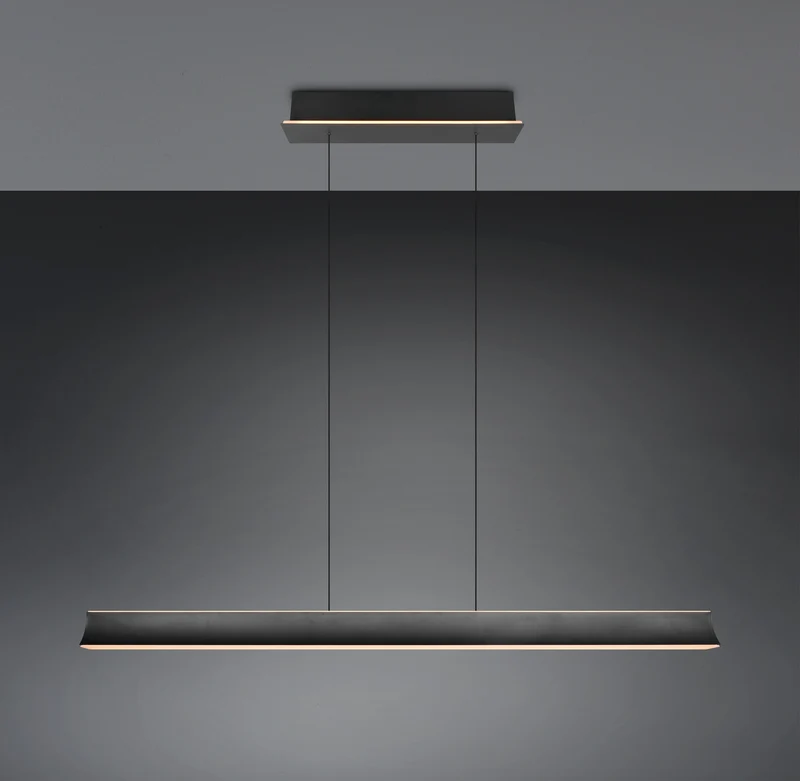 Lámpara colgante Trio Cimolto negro mate 2000-4000K regulable 150x150cm 50W 335719132