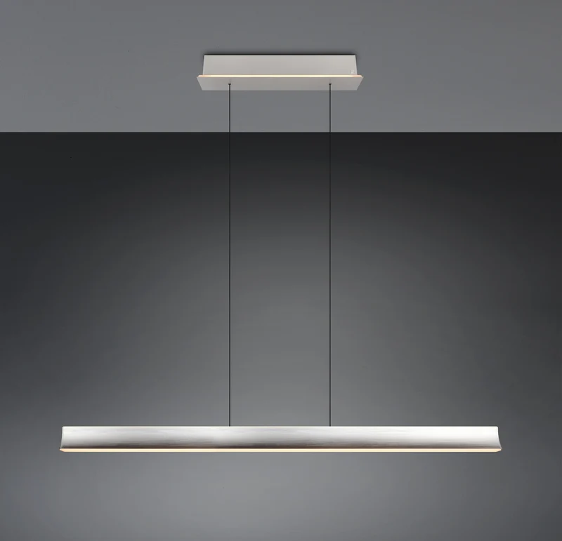 Lámpara colgante Trio Cimolto níquel mate 2000-4000K regulable 150x150cm 50W 335719107