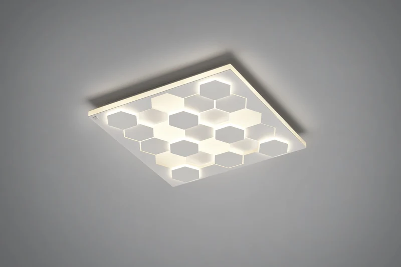 Aplique de pared Trio Cifavo blanco mate 2000-4000K regulable 55x55cm 40W 245410131