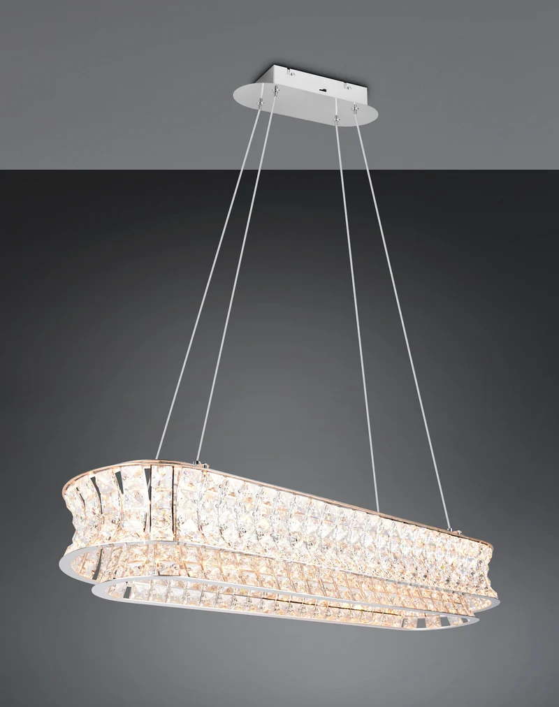 Lámpara colgante Trio Zevion dorado mate 100x150cm 2300+3000+4000K 60W 334710106