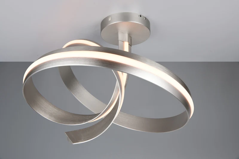 Plafón de techo Trio Cisenna níquel mate 2000-4000K regulable 70x55cm 50W 636110107