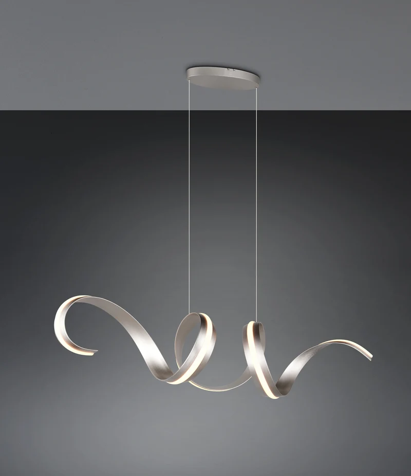 Lámpara colgante Trio Cisenna níquel mate 2000-4000K regulable 150x200cm 80W 336119107