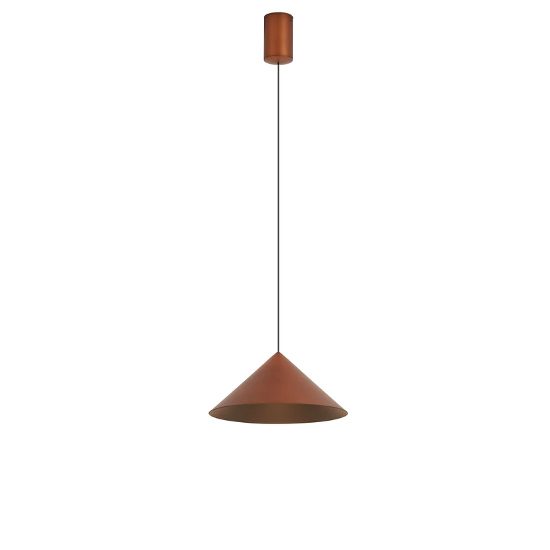 Lámpara de techo colgante Mantra Cono LED aluminio cobre 3000K regulable IP20 Ø24cm 9453