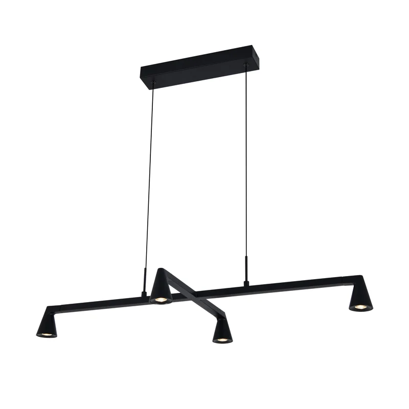 Lámpara de techo Mantra África grande LED negro 3000K regulable IP20 180cm 9410