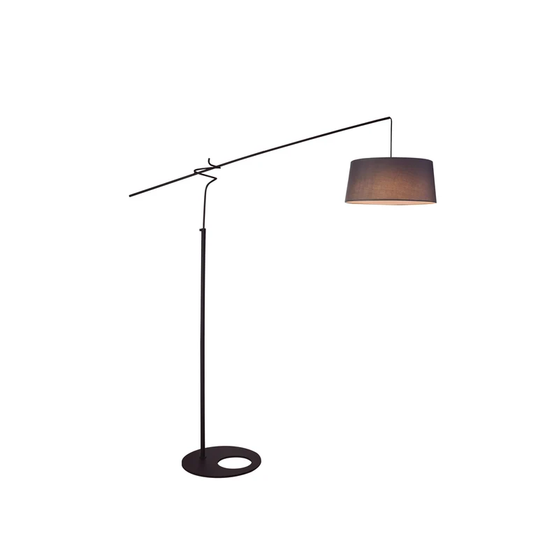 Lámpara de pie Mantra Ruti grande metal negro regulable IP20 Ø47cm 9445
