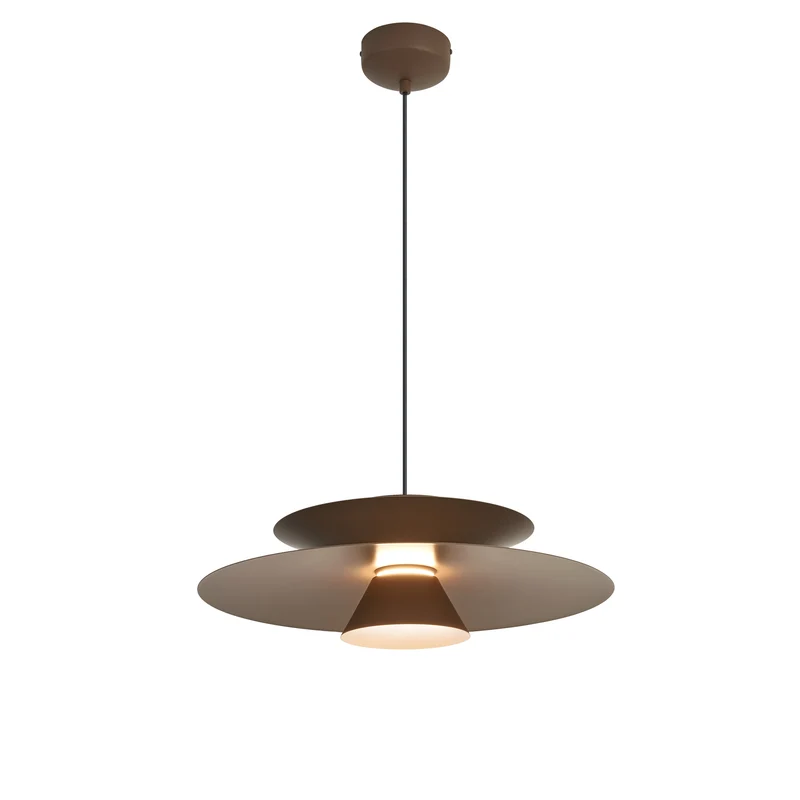 Lámpara de techo Mantra Estrella LED café oscuro 3000K regulable IP20 Ø50cm 9439 para salón y comedor
