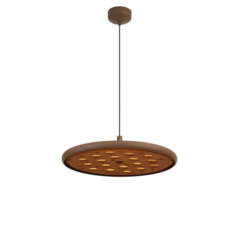 Lámpara de techo Mantra Acustic LED Aluminio/Pet café 3000K regulable IP20 Ø52cm 9441