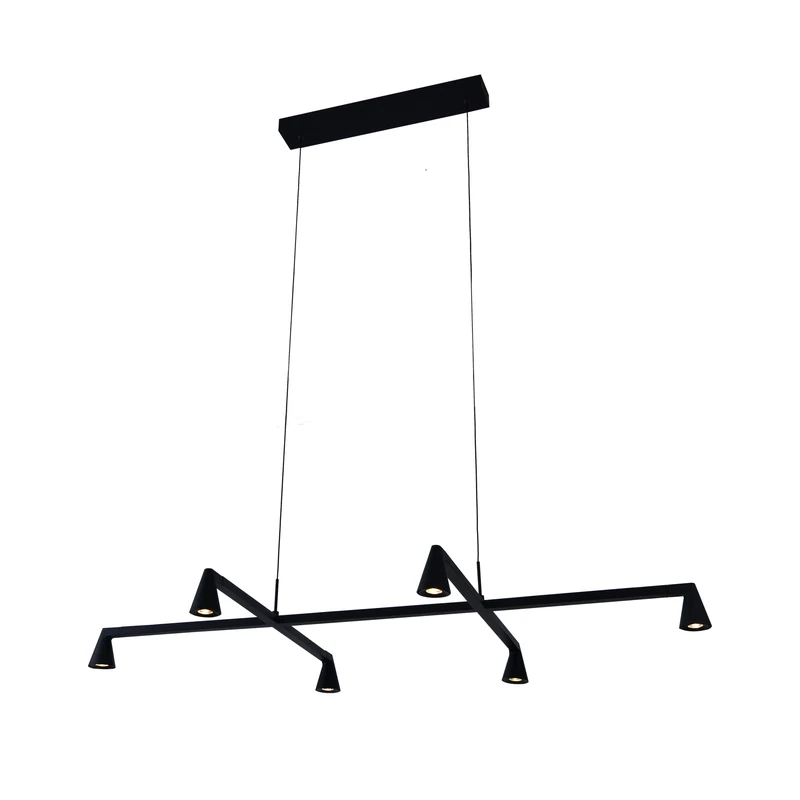 Lámpara de techo Mantra África grande LED negro 3000K regulable IP20 180cm 9409