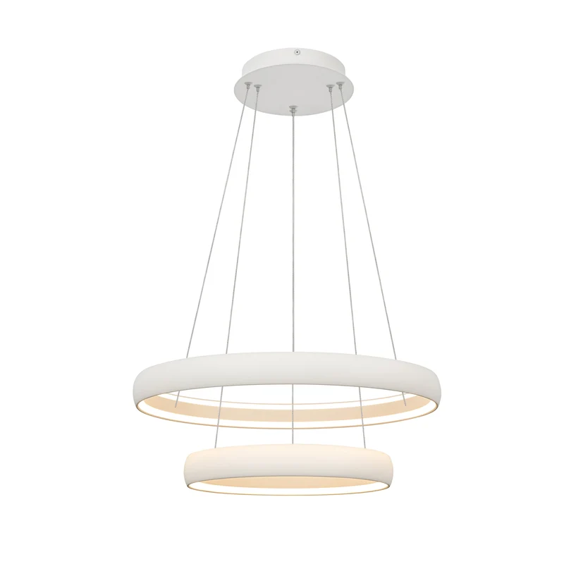 Lámpara de techo Mantra Flats grande LED aluminio blanco 3000K regulable IP20 Ø58,7cm 9429