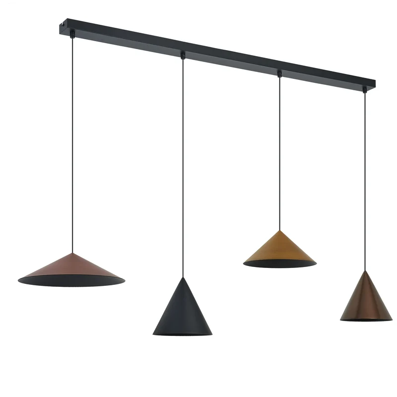 Lámpara de techo colgante Mantra Cono grande LED aluminio marrón 3000K regulable IP20 9458