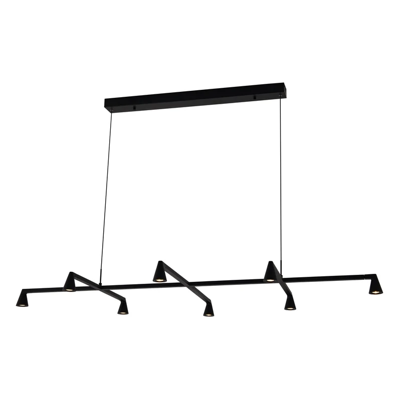 Lámpara de techo Mantra África grande LED negro 3000K regulable IP20 180cm 9408