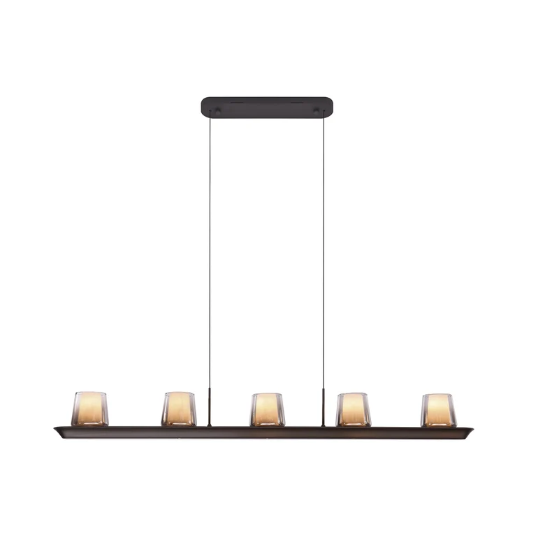 Lámpara de techo Mantra Alabastro LED ceniza 3000K regulable IP20 15-180cm 9435